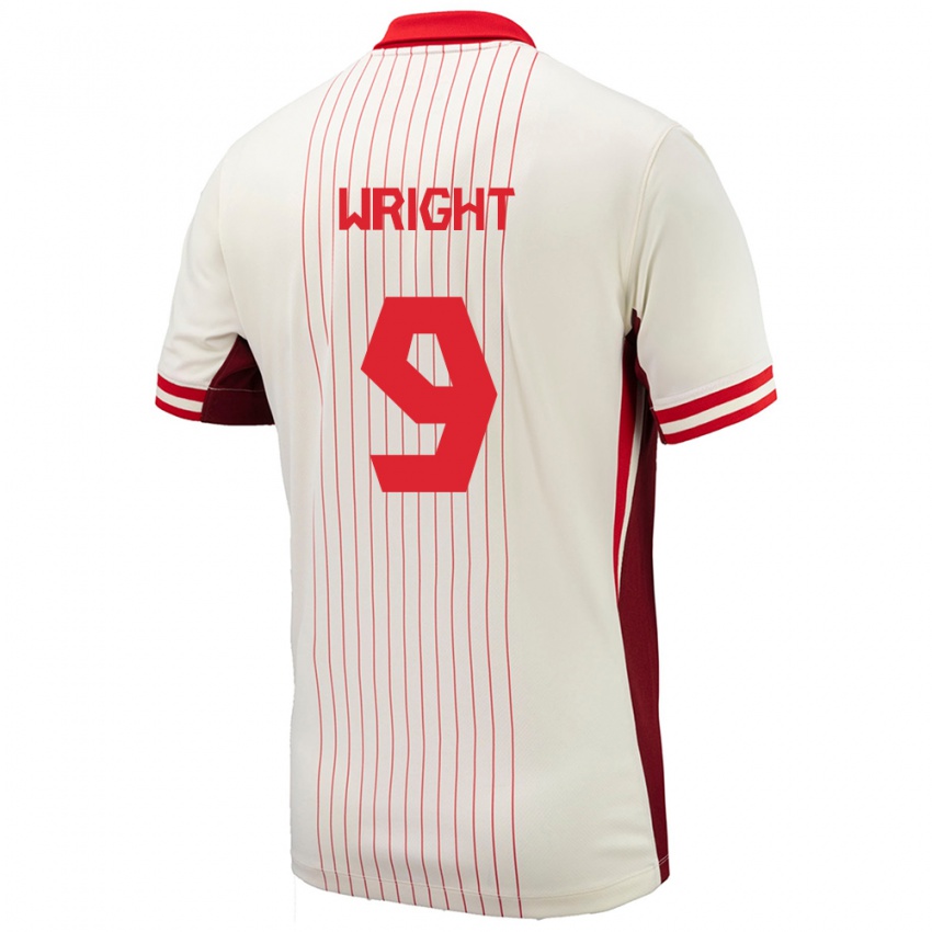 Kinder Kanada Lowell Wright #9 Weiß Auswärtstrikot Trikot 24-26 T-Shirt Schweiz