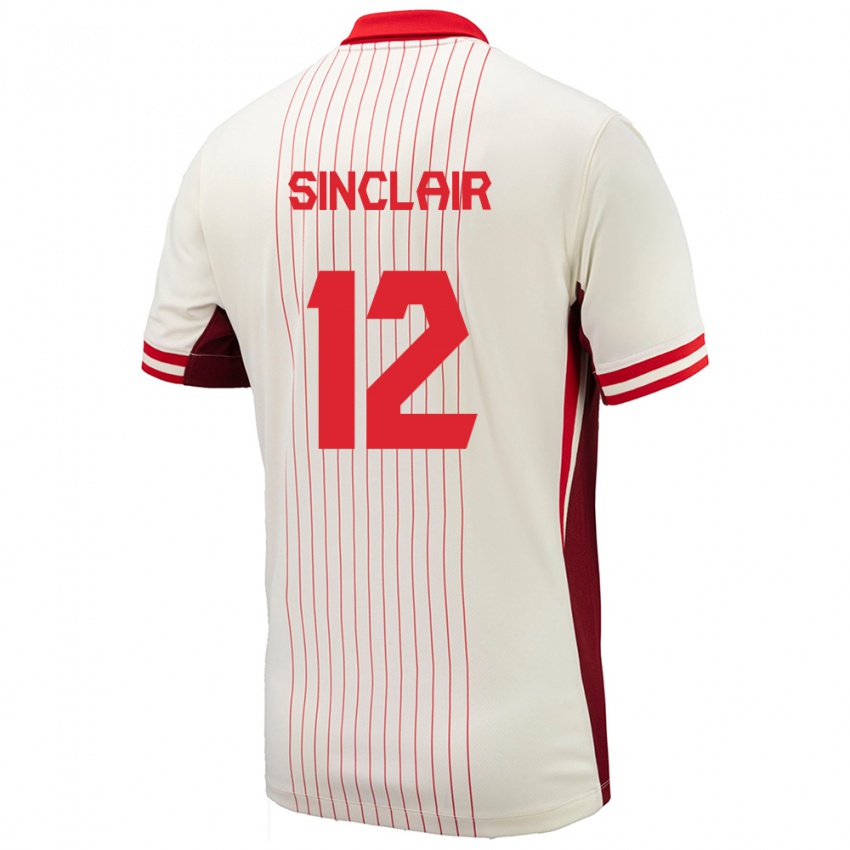 Kinder Kanada Christine Sinclair #12 Weiß Auswärtstrikot Trikot 24-26 T-Shirt Schweiz