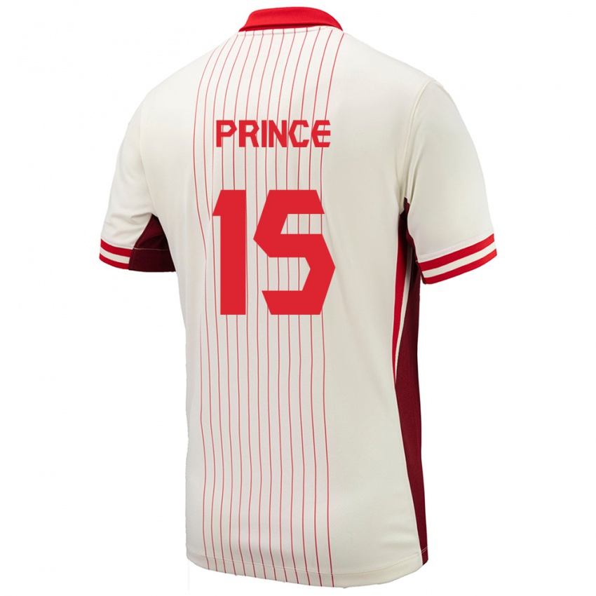 Kinder Kanada Nichelle Prince #15 Weiß Auswärtstrikot Trikot 24-26 T-Shirt Schweiz