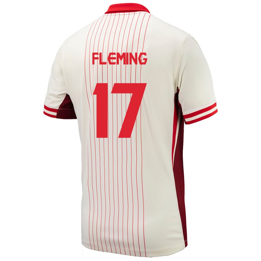 Kinder Kanada Jessie Fleming #17 Weiß Auswärtstrikot Trikot 24-26 T-Shirt Schweiz