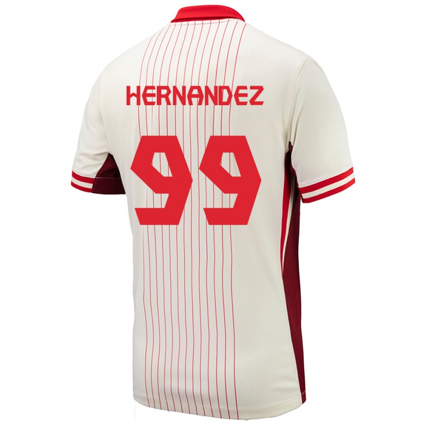 Kinder Kanada Jeneva Hernandez Gray #99 Weiß Auswärtstrikot Trikot 24-26 T-Shirt Schweiz