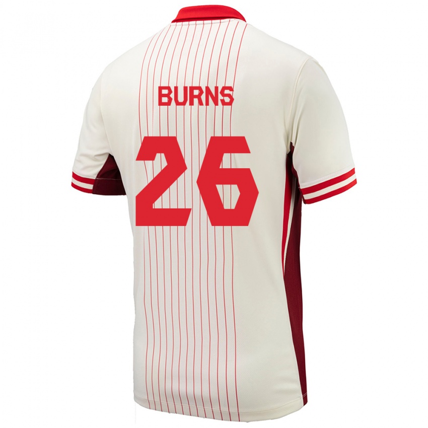 Kinder Kanada Zoe Burns #26 Weiß Auswärtstrikot Trikot 24-26 T-Shirt Schweiz