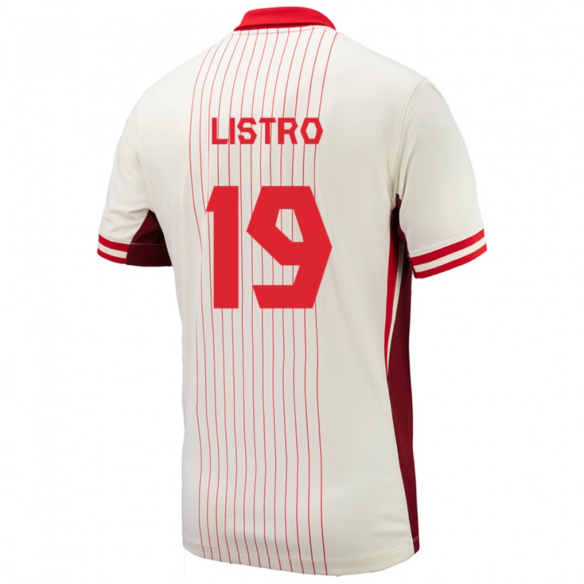 Kinder Kanada Jordyn Listro #19 Weiß Auswärtstrikot Trikot 24-26 T-Shirt Schweiz