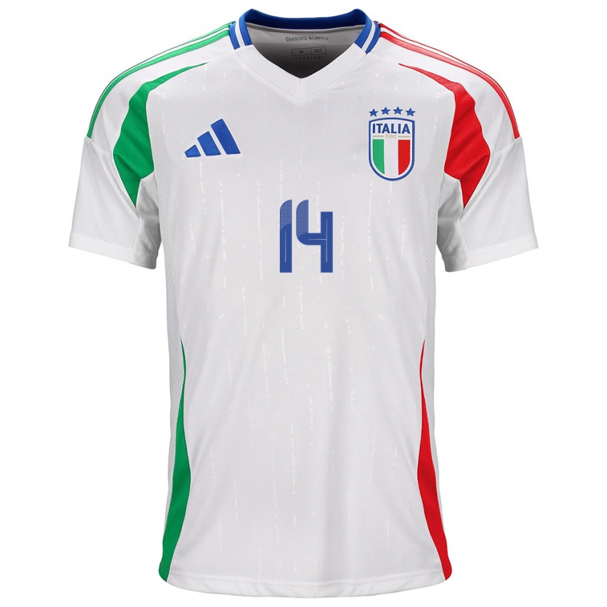 Kinder Italien Chiara Beccari #14 Weiß Auswärtstrikot Trikot 24-26 T-Shirt Schweiz