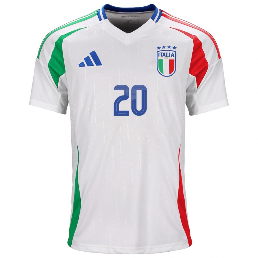 Kinder Italien Nicolò Zaniolo #20 Weiß Auswärtstrikot Trikot 24-26 T-Shirt Schweiz