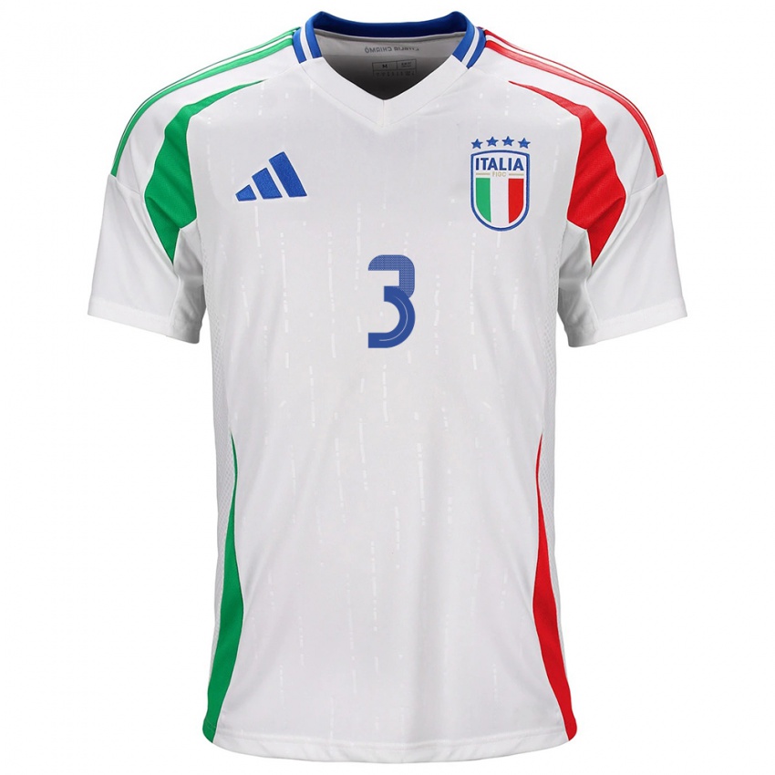 Kinder Italien Davide Bartesaghi #3 Weiß Auswärtstrikot Trikot 24-26 T-Shirt Schweiz