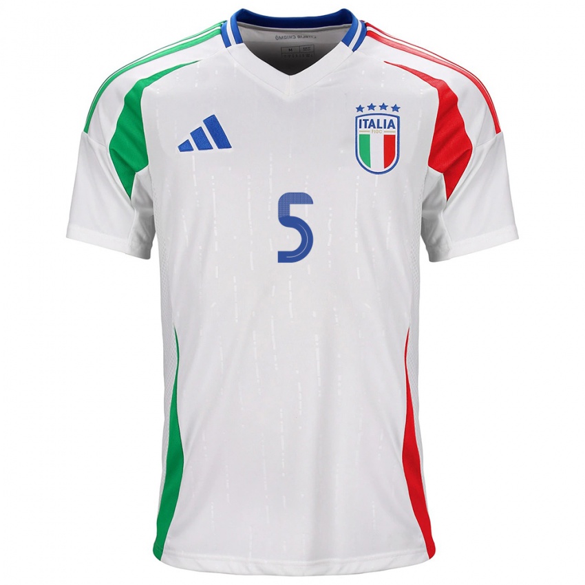 Kinder Italien Elena Linari #5 Weiß Auswärtstrikot Trikot 24-26 T-Shirt Schweiz