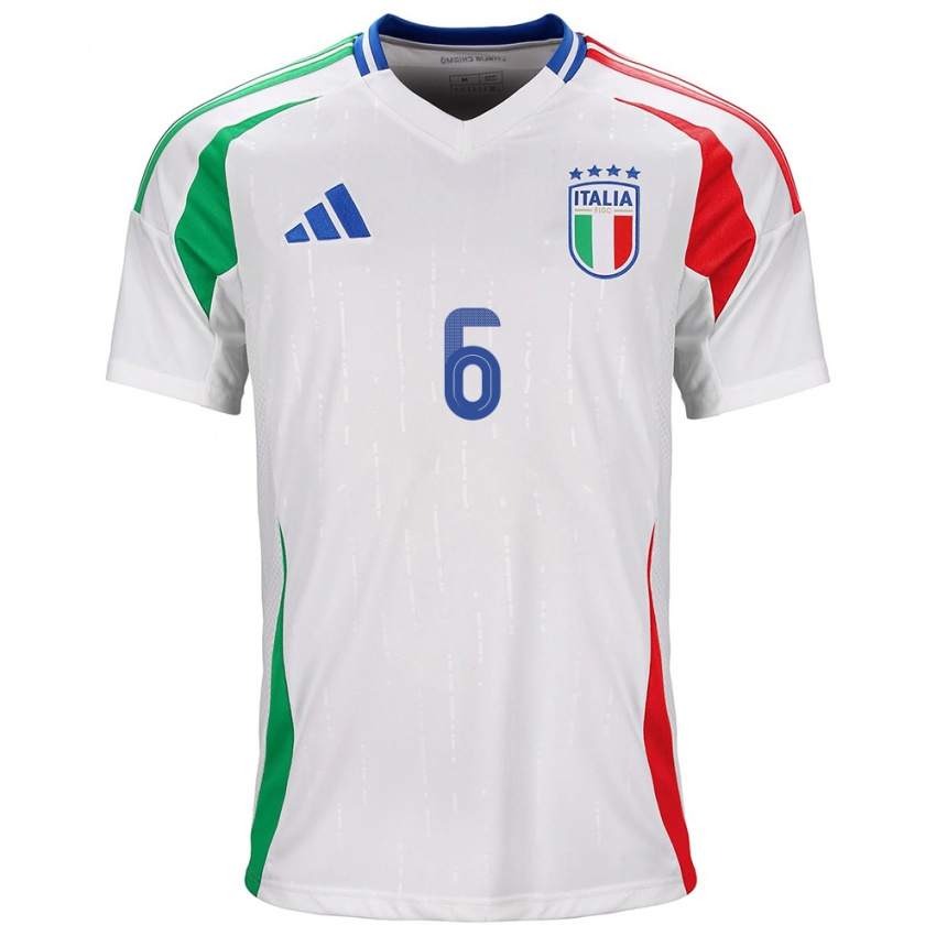 Kinder Italien Manuela Giugliano #6 Weiß Auswärtstrikot Trikot 24-26 T-Shirt Schweiz