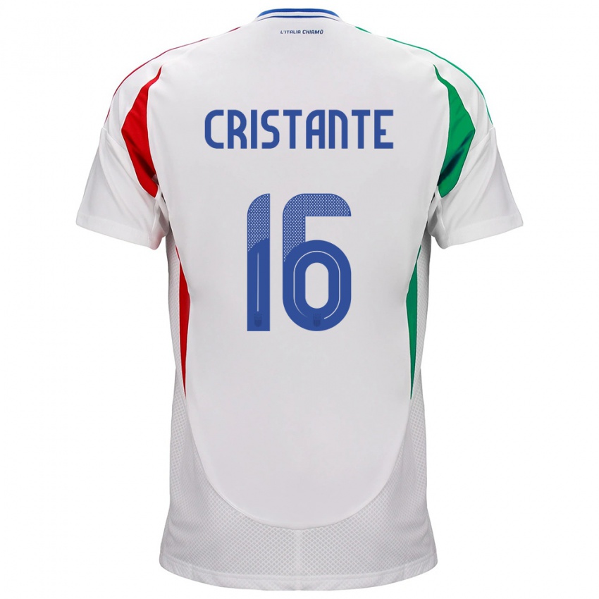 Kinder Italien Bryan Cristante #16 Weiß Auswärtstrikot Trikot 24-26 T-Shirt Schweiz