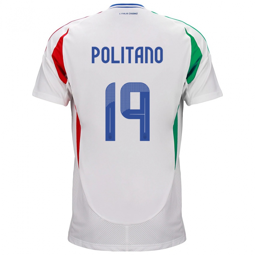 Kinder Italien Matteo Politano #19 Weiß Auswärtstrikot Trikot 24-26 T-Shirt Schweiz