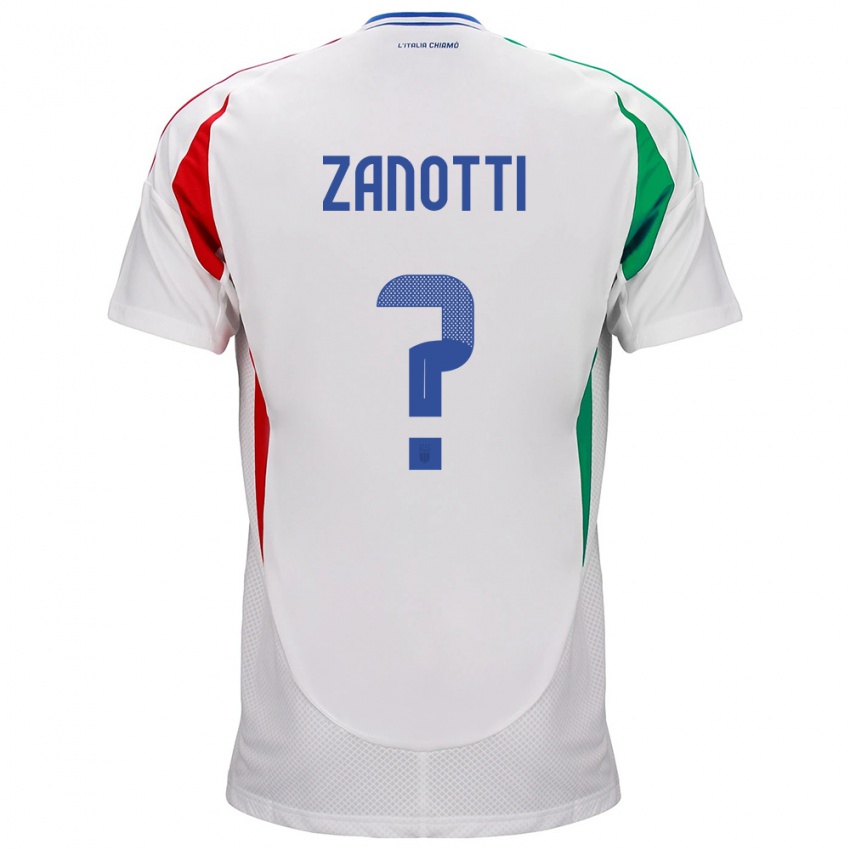 Kinder Italien Mattia Zanotti #0 Weiß Auswärtstrikot Trikot 24-26 T-Shirt Schweiz