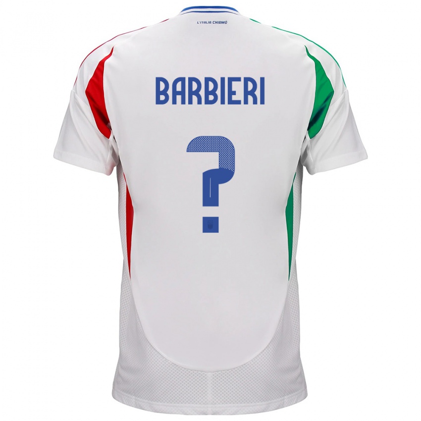 Kinder Italien Tommaso Barbieri #0 Weiß Auswärtstrikot Trikot 24-26 T-Shirt Schweiz