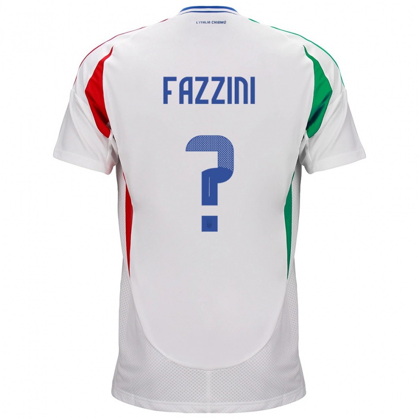 Kinder Italien Jacopo Fazzini #0 Weiß Auswärtstrikot Trikot 24-26 T-Shirt Schweiz