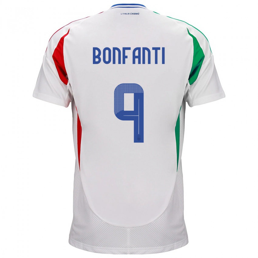 Kinder Italien Nicholas Bonfanti #9 Weiß Auswärtstrikot Trikot 24-26 T-Shirt Schweiz