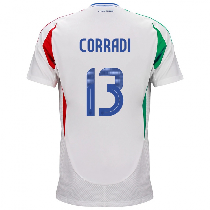 Kinder Italien Christian Corradi #13 Weiß Auswärtstrikot Trikot 24-26 T-Shirt Schweiz