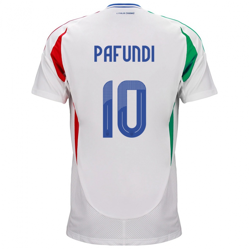 Kinder Italien Simone Pafundi #10 Weiß Auswärtstrikot Trikot 24-26 T-Shirt Schweiz