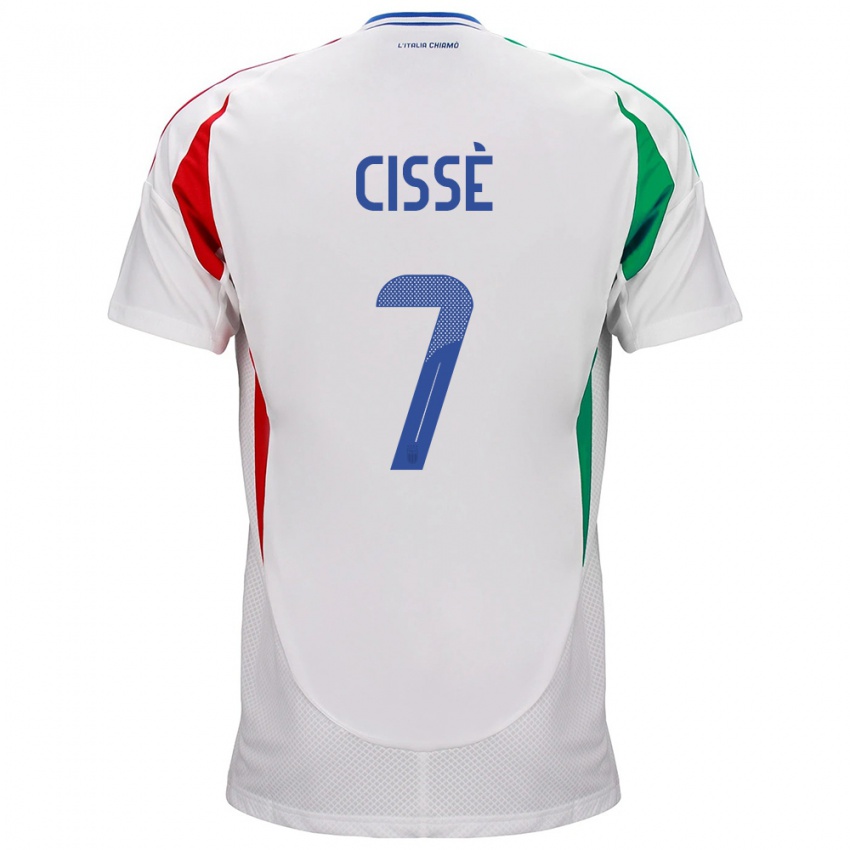 Kinder Italien Alphadjo Cissè #7 Weiß Auswärtstrikot Trikot 24-26 T-Shirt Schweiz