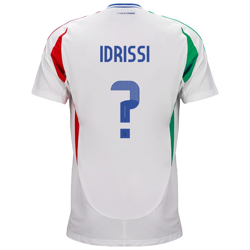 Kinder Italien Riyad Idrissi #0 Weiß Auswärtstrikot Trikot 24-26 T-Shirt Schweiz