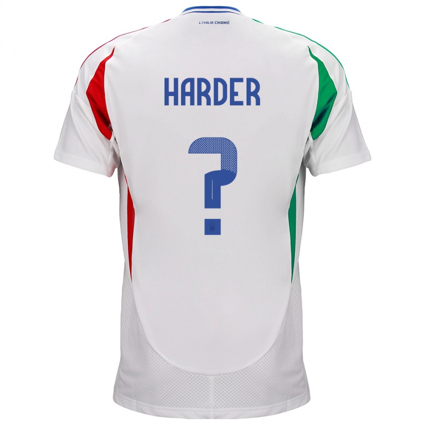 Kinder Italien Jonas Harder #0 Weiß Auswärtstrikot Trikot 24-26 T-Shirt Schweiz