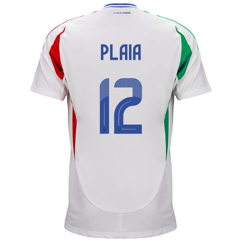 Kinder Italien Francesco Plaia #12 Weiß Auswärtstrikot Trikot 24-26 T-Shirt Schweiz