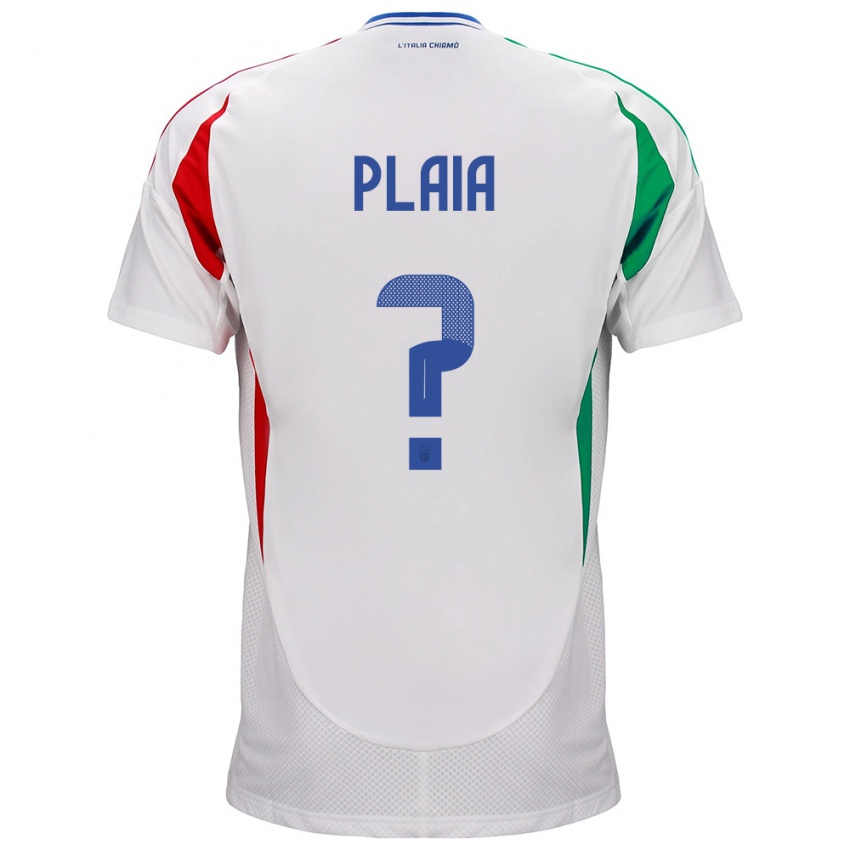 Kinder Italien Matteo Plaia #0 Weiß Auswärtstrikot Trikot 24-26 T-Shirt Schweiz