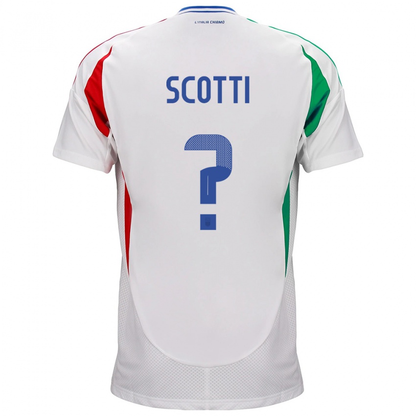 Kinder Italien Filippo Scotti #0 Weiß Auswärtstrikot Trikot 24-26 T-Shirt Schweiz