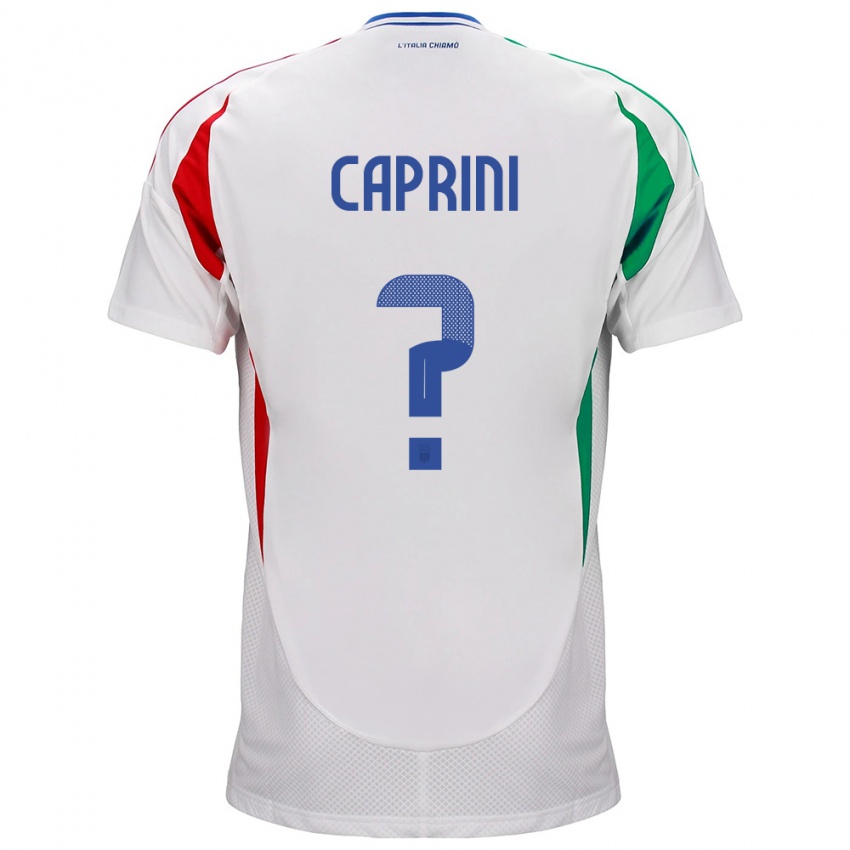 Kinder Italien Maat Daniel Caprini #0 Weiß Auswärtstrikot Trikot 24-26 T-Shirt Schweiz