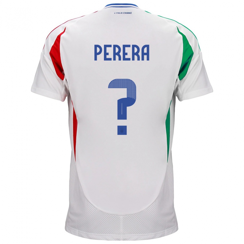 Kinder Italien Nirash Perera #0 Weiß Auswärtstrikot Trikot 24-26 T-Shirt Schweiz