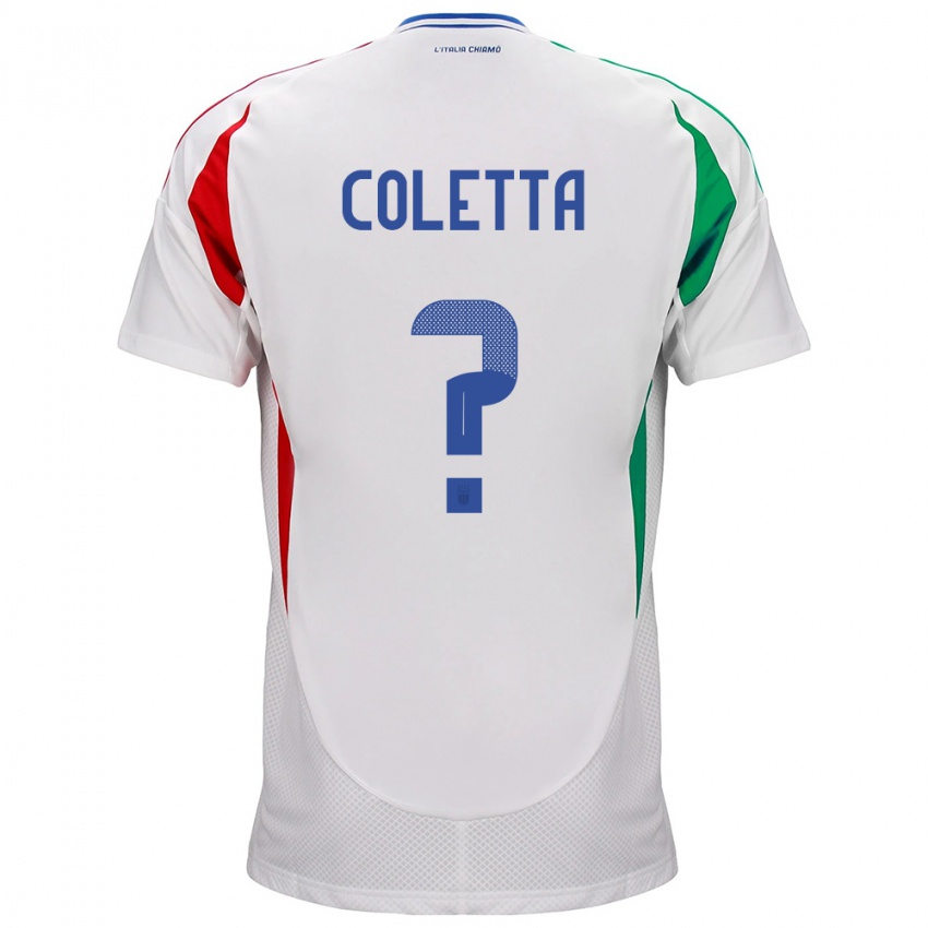 Kinder Italien Federico Coletta #0 Weiß Auswärtstrikot Trikot 24-26 T-Shirt Schweiz