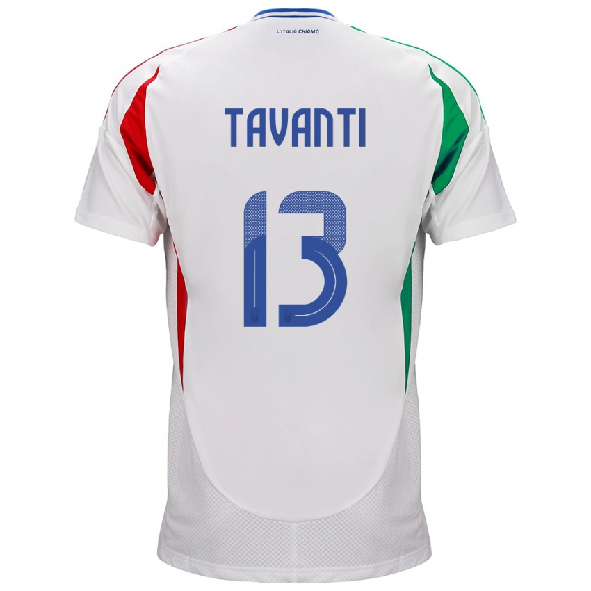 Kinder Italien Samuele Tavanti #13 Weiß Auswärtstrikot Trikot 24-26 T-Shirt Schweiz