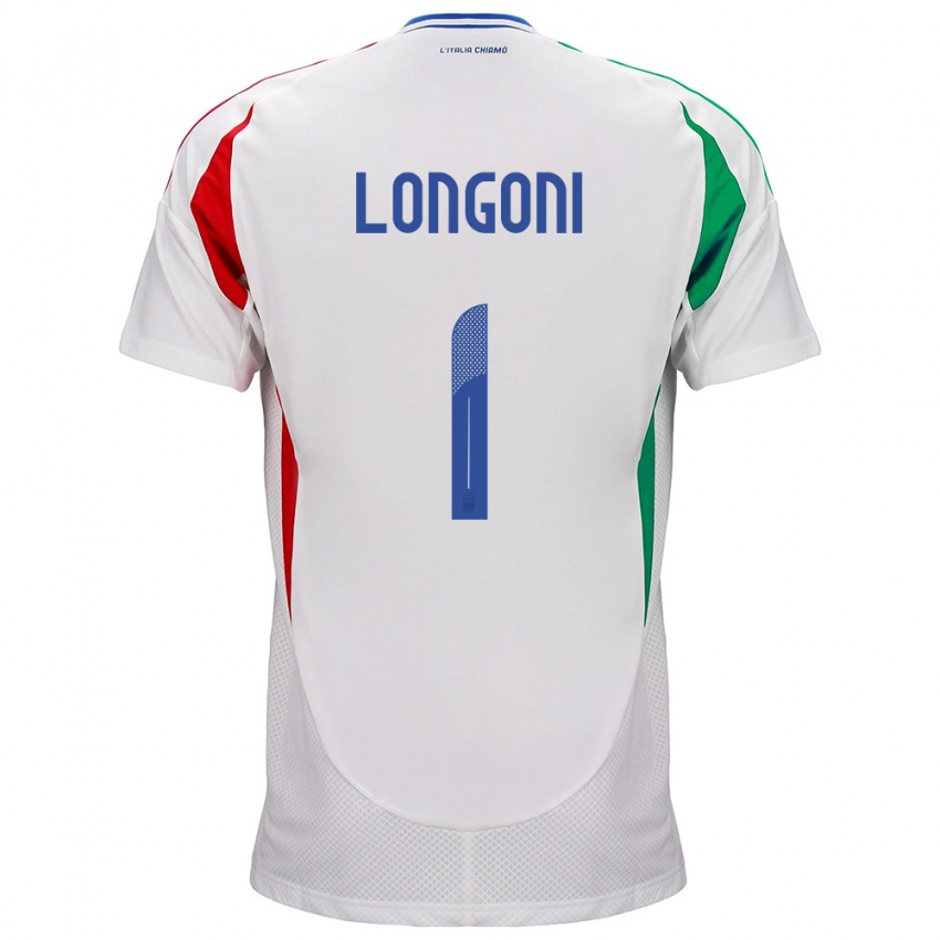 Kinder Italien Alessandro Longoni #1 Weiß Auswärtstrikot Trikot 24-26 T-Shirt Schweiz