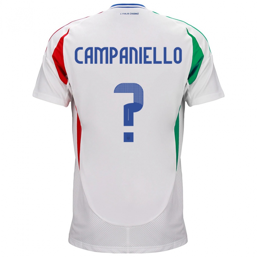 Kinder Italien Thomas Campaniello #0 Weiß Auswärtstrikot Trikot 24-26 T-Shirt Schweiz