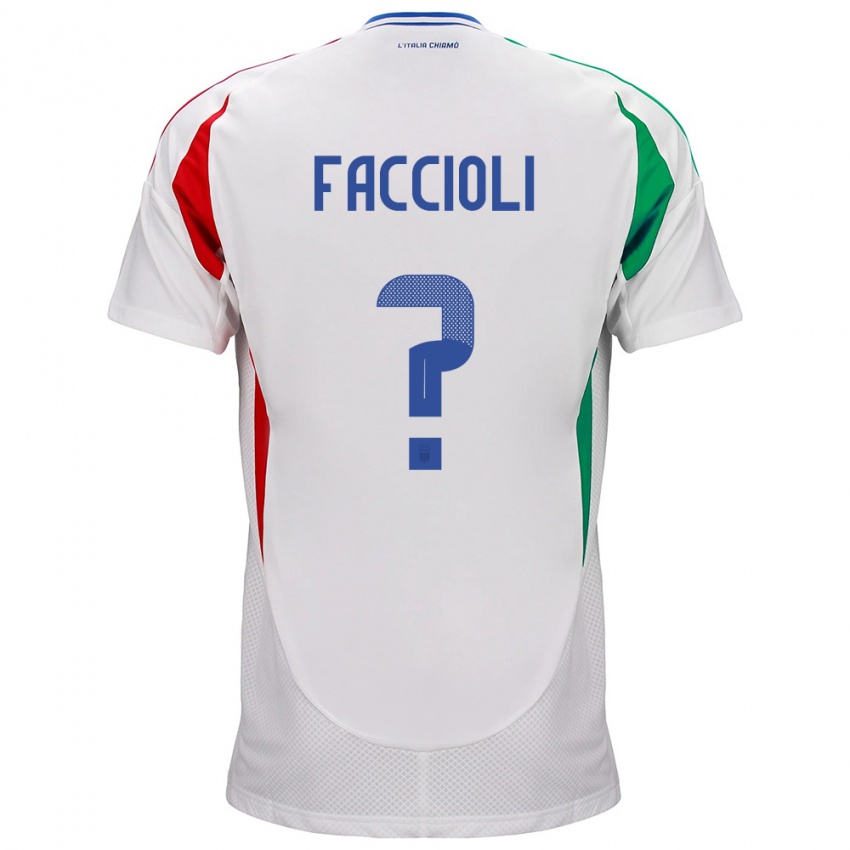 Kinder Italien Pietro Faccioli #0 Weiß Auswärtstrikot Trikot 24-26 T-Shirt Schweiz