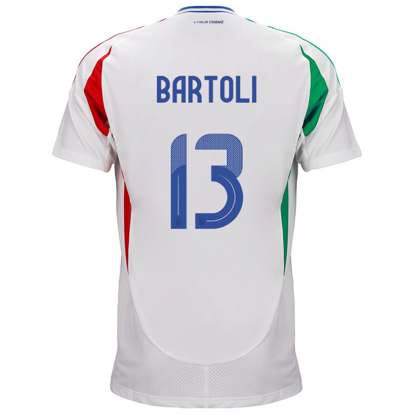 Kinder Italien Elisa Bartoli #13 Weiß Auswärtstrikot Trikot 24-26 T-Shirt Schweiz