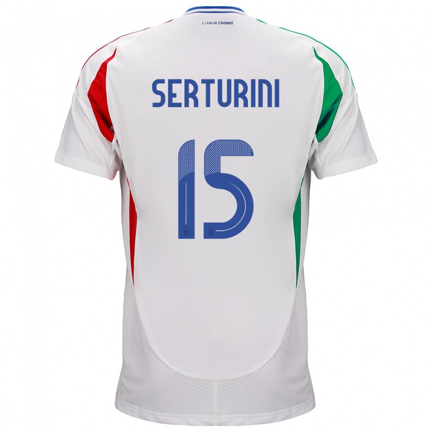 Kinder Italien Annamaria Serturini #15 Weiß Auswärtstrikot Trikot 24-26 T-Shirt Schweiz