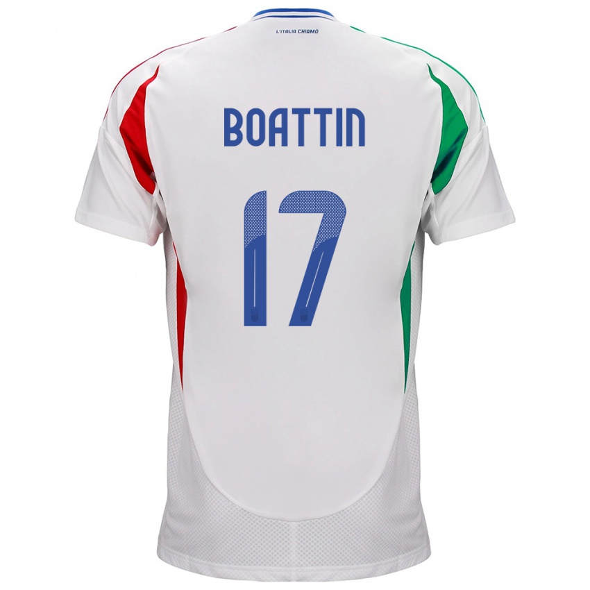 Kinder Italien Lisa Boattin #17 Weiß Auswärtstrikot Trikot 24-26 T-Shirt Schweiz