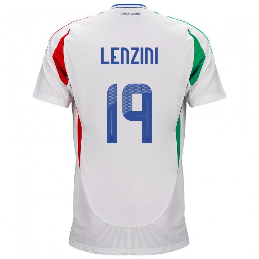 Kinder Italien Martina Lenzini #19 Weiß Auswärtstrikot Trikot 24-26 T-Shirt Schweiz