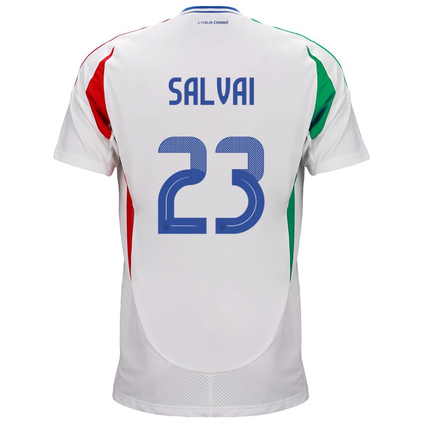 Kinder Italien Cecilia Salvai #23 Weiß Auswärtstrikot Trikot 24-26 T-Shirt Schweiz