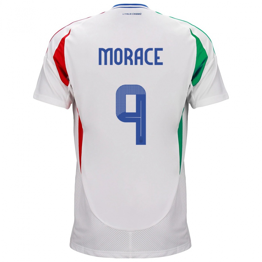 Kinder Italien Carolina Morace #9 Weiß Auswärtstrikot Trikot 24-26 T-Shirt Schweiz