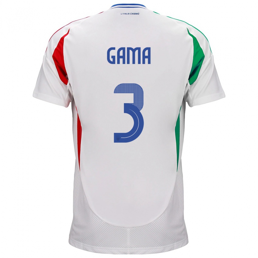 Kinder Italien Sara Gama #3 Weiß Auswärtstrikot Trikot 24-26 T-Shirt Schweiz