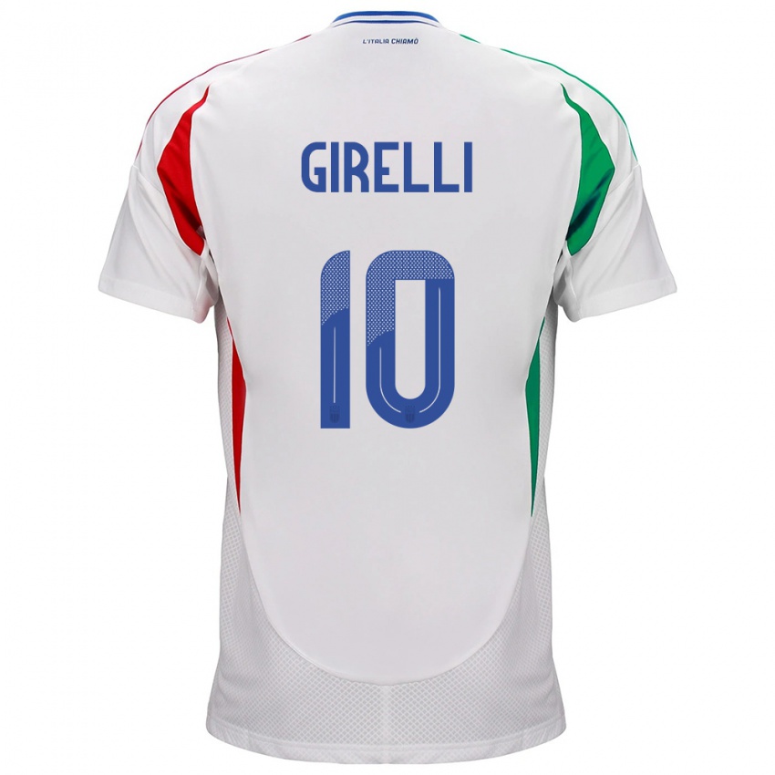 Kinder Italien Cristiana Girelli #10 Weiß Auswärtstrikot Trikot 24-26 T-Shirt Schweiz