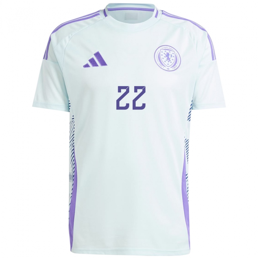 Kinder Schottland Erin Cuthbert #22 Helles Mintblau Auswärtstrikot Trikot 24-26 T-Shirt Schweiz