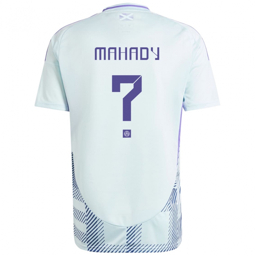 Kinder Schottland Rory Mahady #0 Helles Mintblau Auswärtstrikot Trikot 24-26 T-Shirt Schweiz