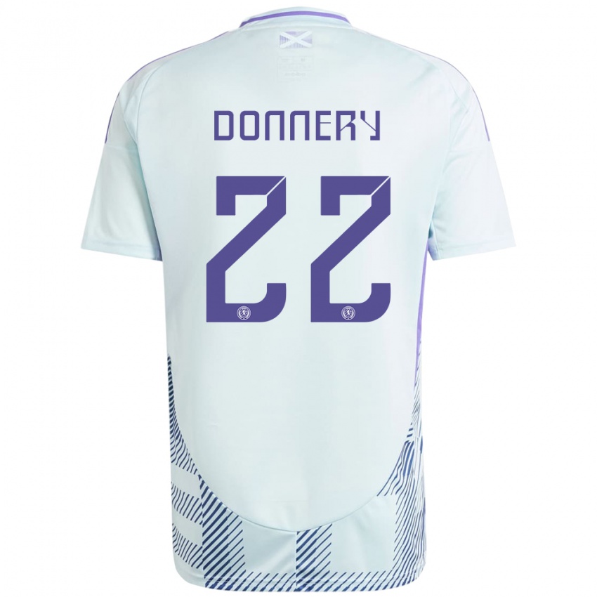 Kinder Schottland Julian Donnery #22 Helles Mintblau Auswärtstrikot Trikot 24-26 T-Shirt Schweiz