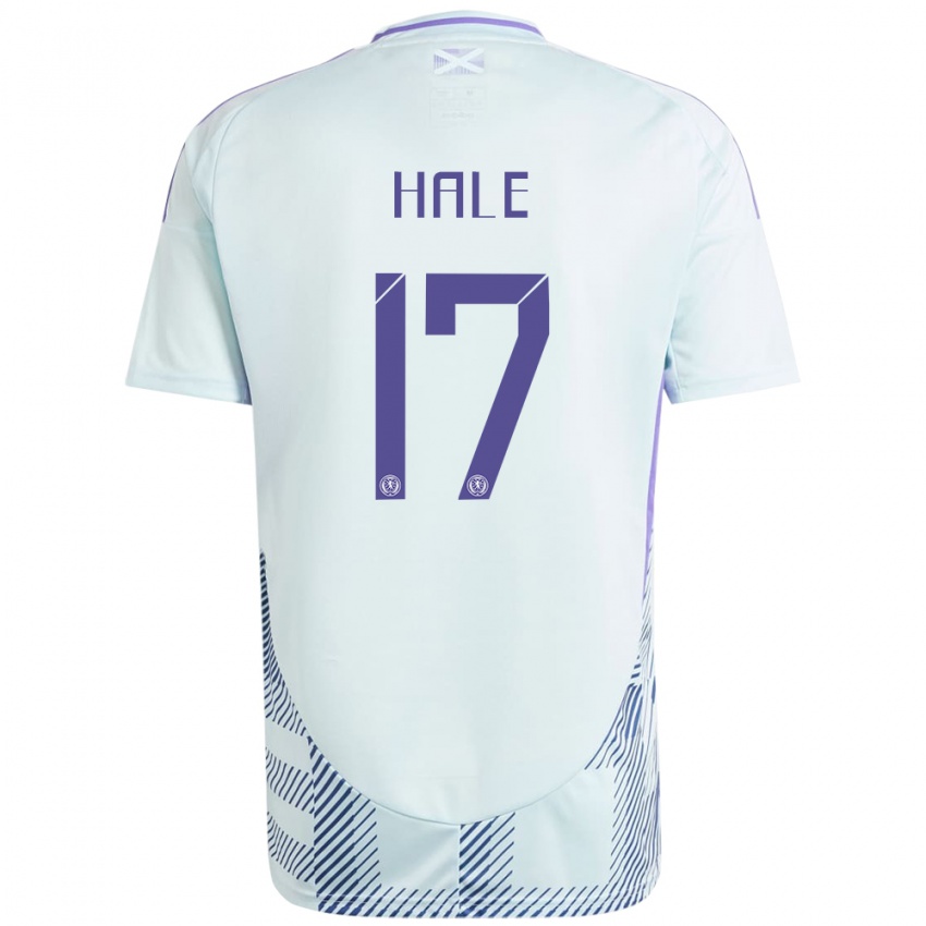 Kinder Schottland Finlay Hale #17 Helles Mintblau Auswärtstrikot Trikot 24-26 T-Shirt Schweiz