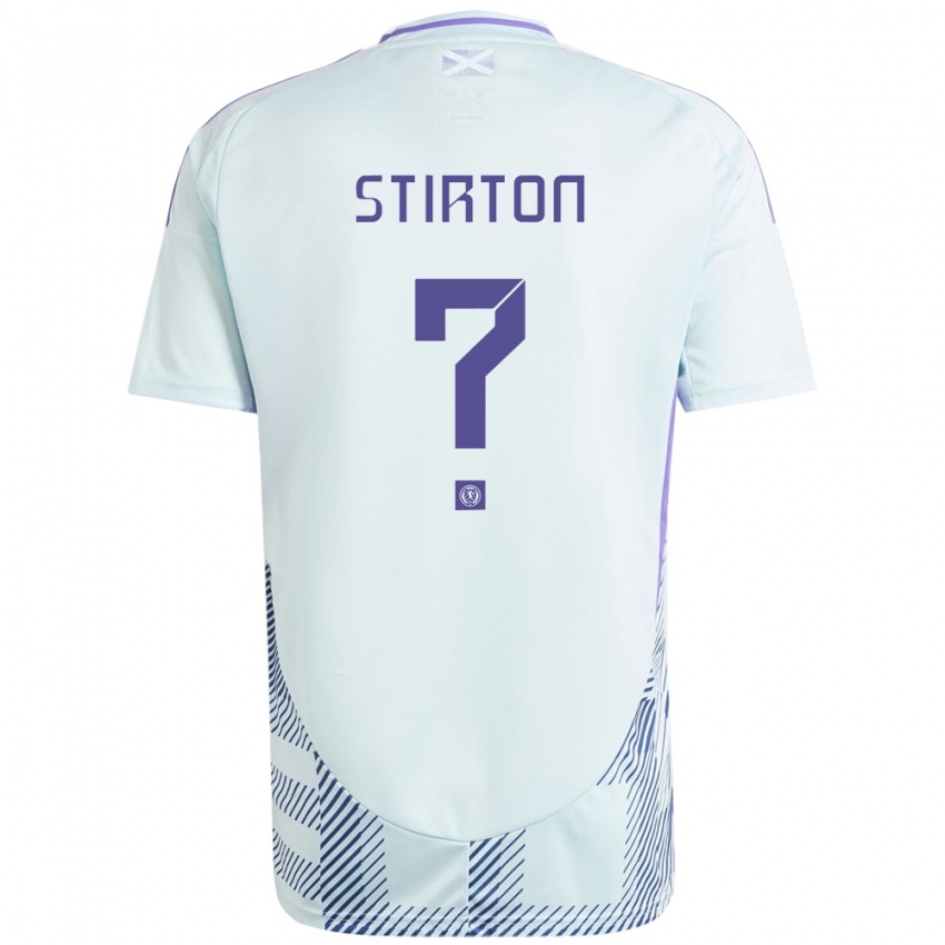 Kinder Schottland Owen Stirton #0 Helles Mintblau Auswärtstrikot Trikot 24-26 T-Shirt Schweiz