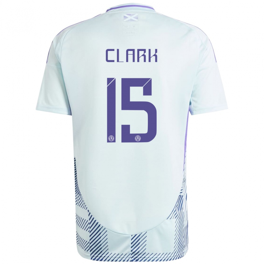 Kinder Schottland Jenna Clark #15 Helles Mintblau Auswärtstrikot Trikot 24-26 T-Shirt Schweiz