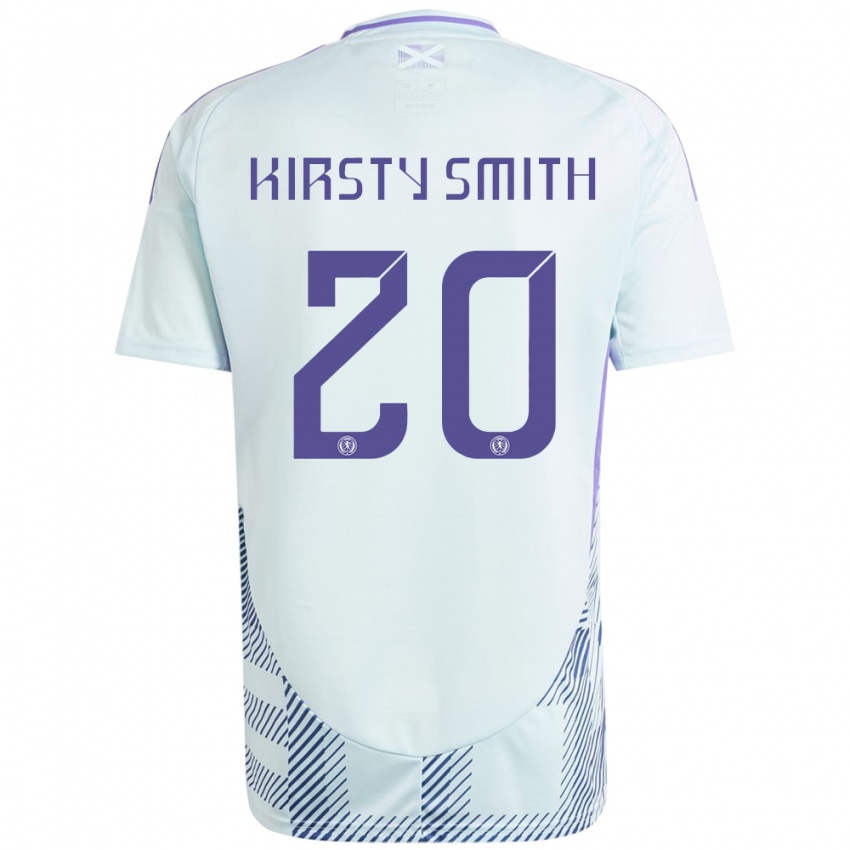 Kinder Schottland Kirsty Smith #20 Helles Mintblau Auswärtstrikot Trikot 24-26 T-Shirt Schweiz