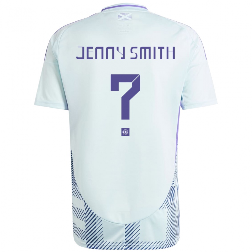 Kinder Schottland Jenny Smith #0 Helles Mintblau Auswärtstrikot Trikot 24-26 T-Shirt Schweiz