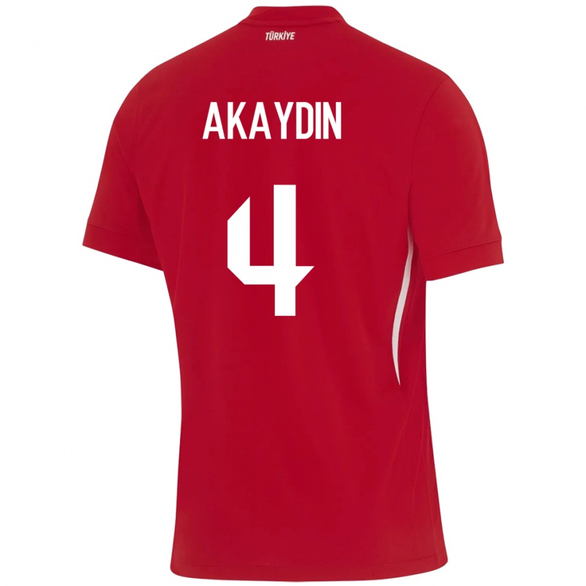 Kinder Türkei Samet Akaydin #4 Rot Auswärtstrikot Trikot 24-26 T-Shirt Schweiz